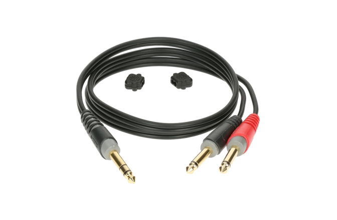 Cablu Y nebalansat Klotz Y cable - lightweight - insertTRS 6.3 mm - 2x TS 6.3 mm - 3 m