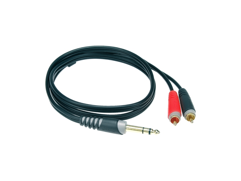 Klotz Y cable - lightweightTRS 6.3 mm - 2x RCA - 3 m
