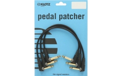 Cabluri patch pedale Klotz unbalanced entry level patch cable with angled jacks - 0.15 m