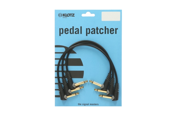 Cabluri patch pedale Klotz unbalanced entry level patch cable with angled jacks - 0.15 m