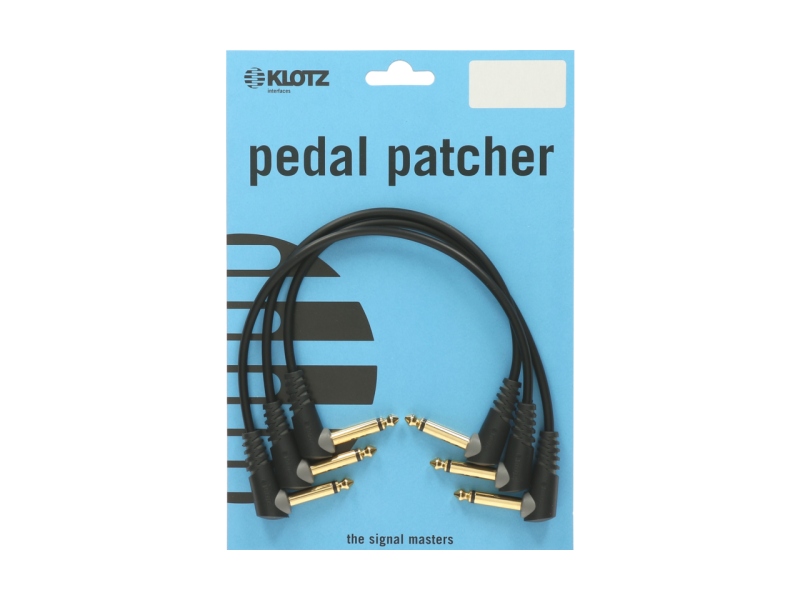 Klotz unbalanced entry level patch cable with angled jacks - 0.3 m