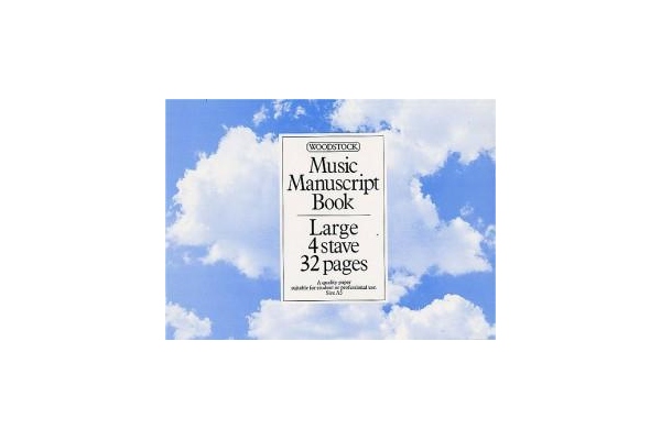 Music Manuscript Book: 4 Stave 32 Pages Large