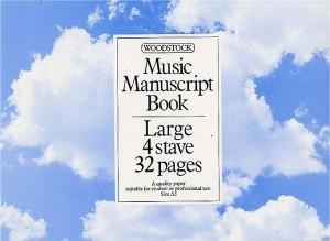 Music Manuscript Book: 4 Stave 32 Pages Large