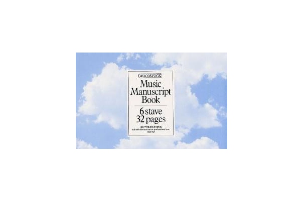 Music Manuscript Book: 6 Stave 32 Pages