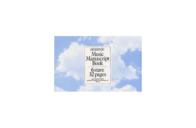 Caiet de muzică No brand Music Manuscript Book: 6 Stave 32 Pages Spiral