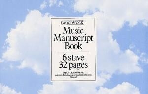 Music Manuscript Book: 6 Stave 32 Pages Spiral