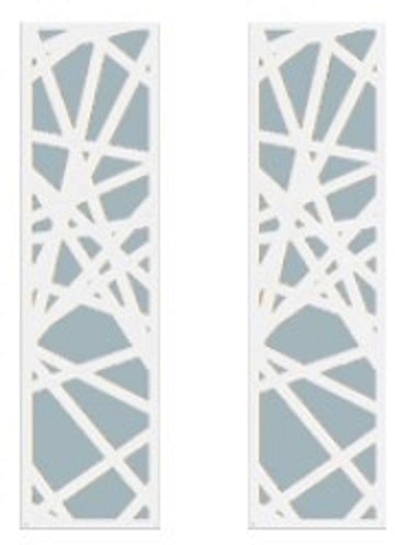 GIK Acoustics Impression Pro Bass Trap Diffusor/Absorber 2Box 100mm EJ004 Glass Palomar Narrow White Veneer