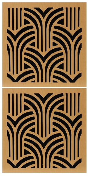 GIK Acoustics Impression Pro Bass Trap Diffusor/Absorber 2Box 100mm Gatsby Square BK EJ138 Beech Wood