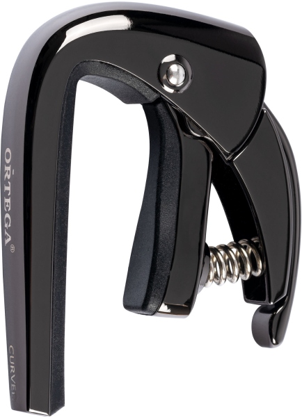 Ortega True Note Capo - Black Chrome Edition - for curved fretboards
