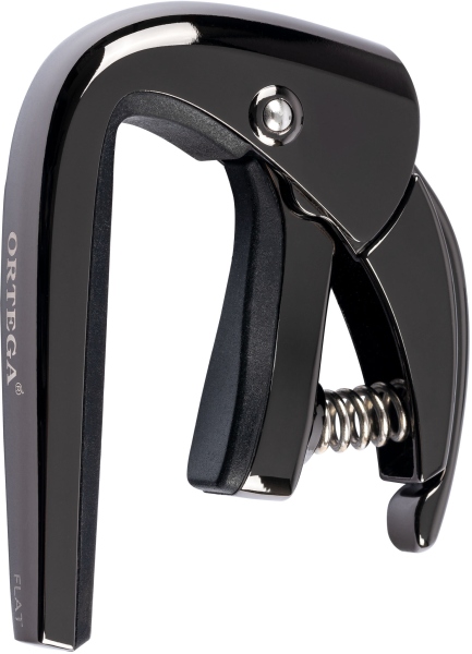 Ortega True Note Capo - Black Chrome Edition - for flat fretboards