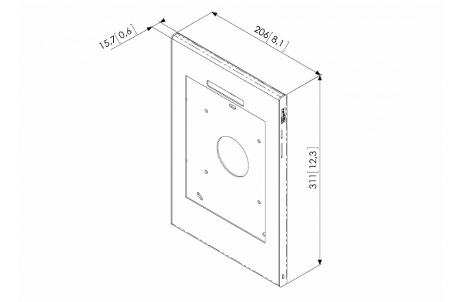 Carcasa pentru tablete  Vogels PTS2010, pentru tablete cu dimensiunile de minim 236x166x3mm si maxim 285x186x10mm