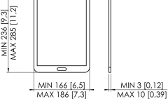 Carcasa pentru tablete  Vogels PTS2010, pentru tablete cu dimensiunile de minim 236x166x3mm si maxim 285x186x10mm