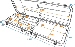 Case pentru bass electric Dimavery ABS rectangle case for e-bass, rectangel