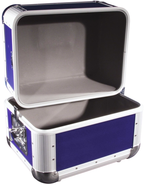 Roadinger Record Case ALU 50/50, rounded, dark blue