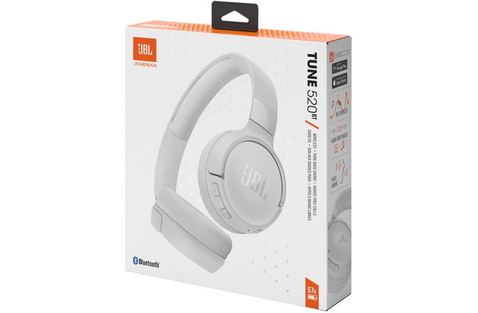 Căști Bluetooth JBL Tune 520BT White