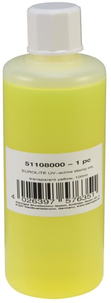 Eurolite UV-active Stamp Ink, transparent yellow, 100ml