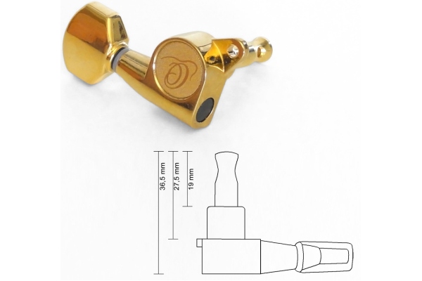 Tuning Mechanics E, A, D - gold  E, A, D
