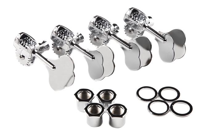 Cheie de Chitară Bas Fender Deluxe "F" Stamp Bass Tuning Machines Chrome