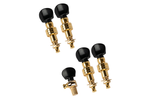 5 String Banjo Tuning Machines / Ration 4:1, 10:1 - Gold 5 String Banjo Tuning Machines / Ration 4:1, 10:1 - Gold