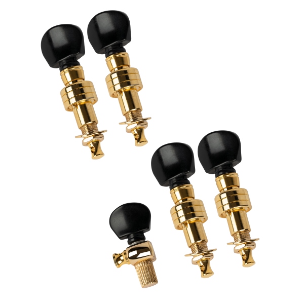 Ortega 5 String Banjo Tuning Machines / Ration 4:1, 10:1 - Gold