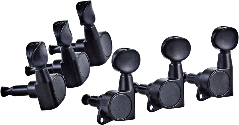 Ortega E-Guitar tuning machines, 3+3 - Black