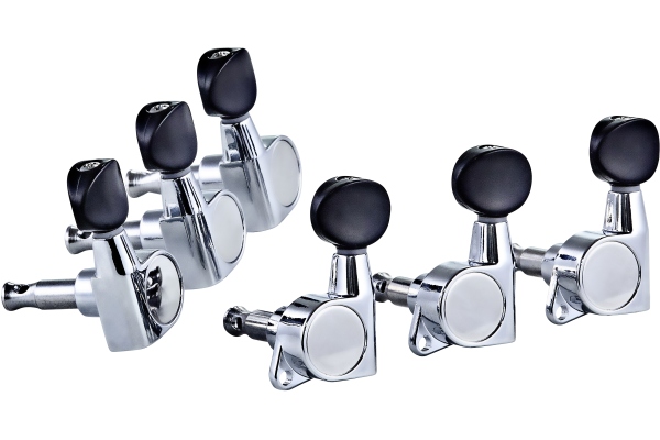 E-Guitar tuning machines, 3+3 - Chrome E-Guitar tuning machines, 3+3 - Chrome