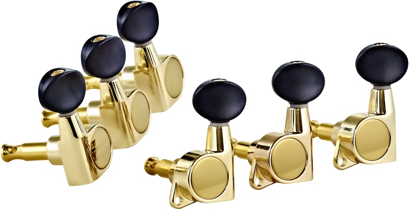 Ortega E-Guitar tuning machines, 3+3 - Gold