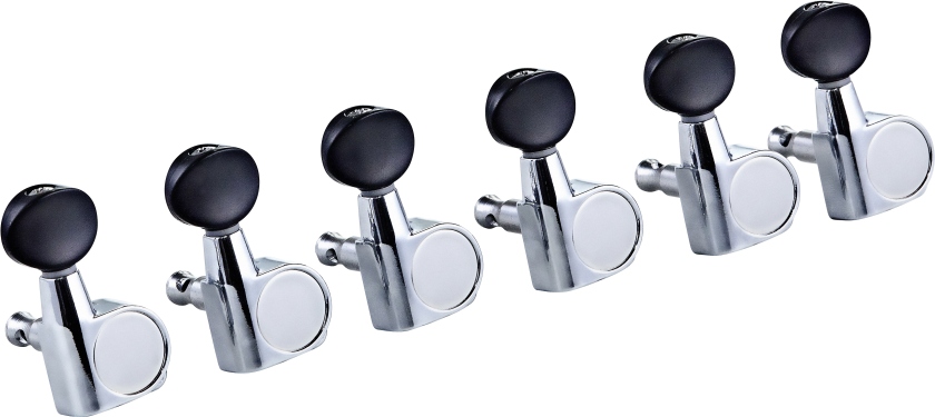 Ortega E-Guitar tuning machines, 6 in line - Chrome