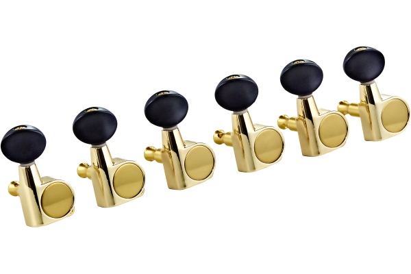 Ortega E-Guitar tuning machines, 6 in line - Gold