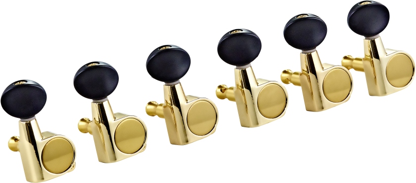 Ortega E-Guitar tuning machines, 6 in line - Gold