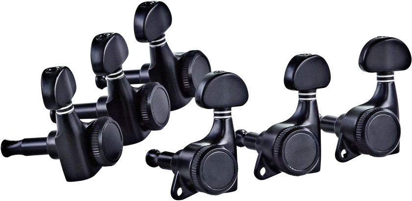 Ortega Locking machines with plain wheel, 3+3 - Black