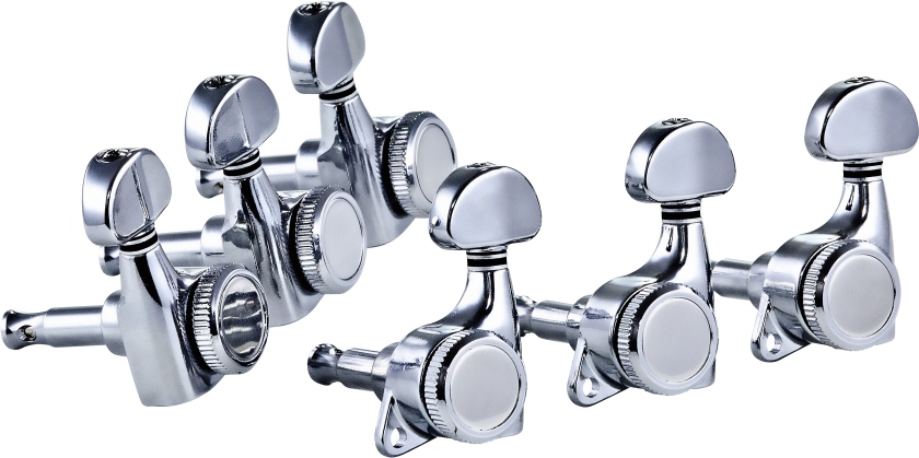 Ortega Locking machines with plain wheel, 3+3 - Chrome