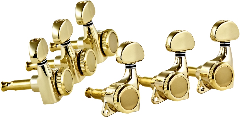 Ortega Locking machines with plain wheel, 3+3 - Gold