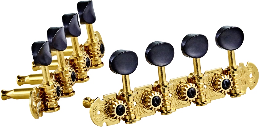 Ortega Mandolin, A-style, deluxe, black buttons - Gold