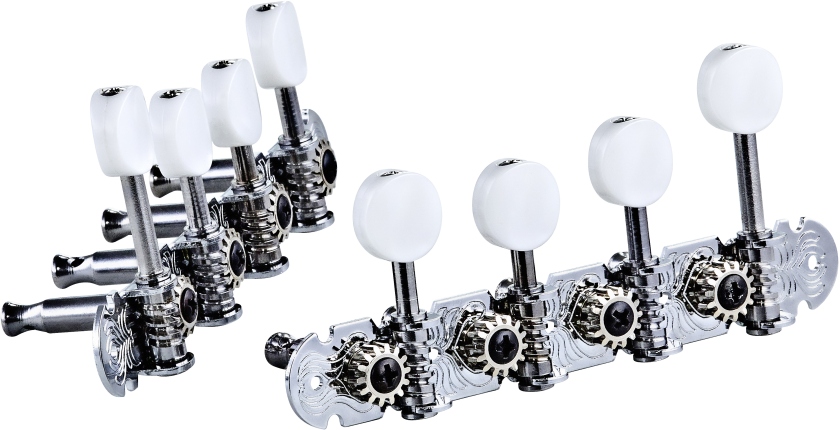 Ortega Mandolin, F-style, premium, white buttons - Chrom