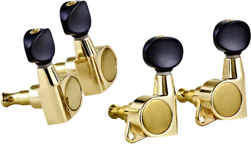 Ortega Ukulele Die-Cast, black button - Gold
