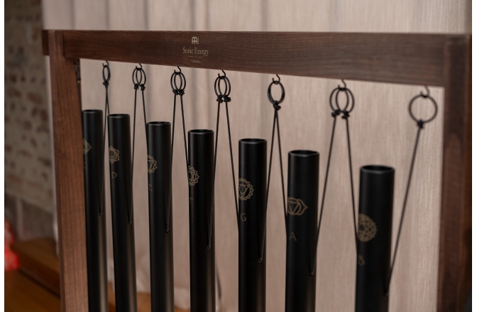 Chimes Meinl 7-piece Sound Bath Tube Chime Chakra Set, 432 Hz, Black