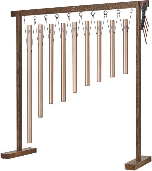 Meinl 9-piece Sound Bath Tube Chime Solfeggio Set, Champagne gold