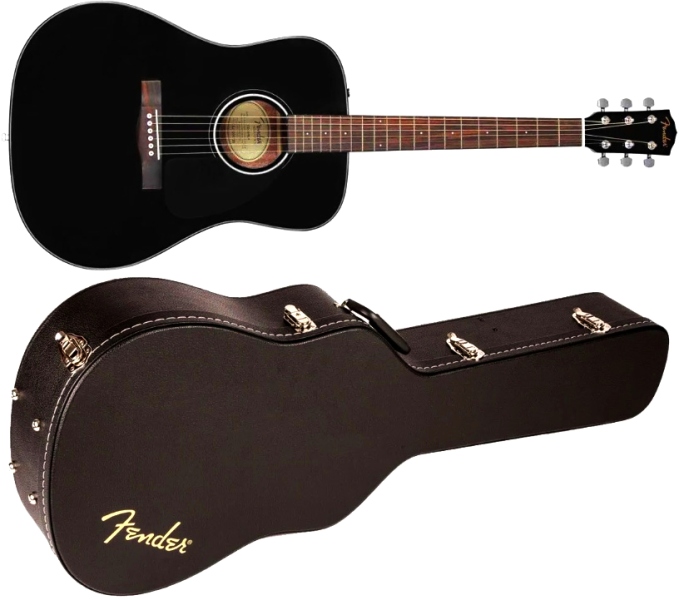Fender CD-60 Dreadnought V3 Black w/Case
