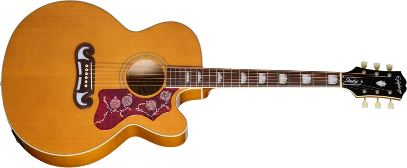 Epiphone J-200 Studio EC Natural Deluxe w/ Keystone Button