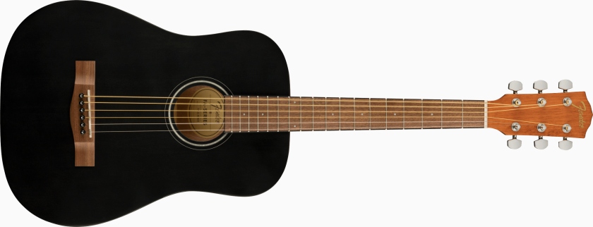 Fender FA-15 3/4 Scale Steel with Gig Bag Walnut Fingerboard Black