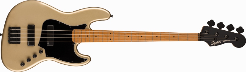 Fender Squier Contemporary Active Jazz Bass HH Roasted Maple Fingerboard Black Pickguard Shoreline Gold