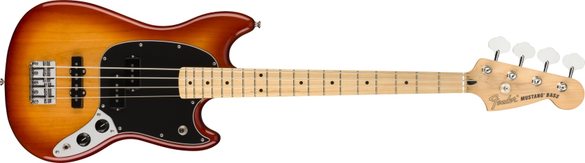 Fender Player Mustang Bass PJ Maple Fingerboard Sienna Sunburst