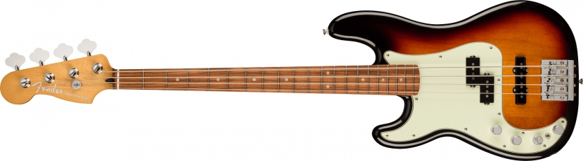 Fender Player Plus Precision Bass®, Left-Hand, Pau Ferro Fingerboard, 3-Color Sunburst