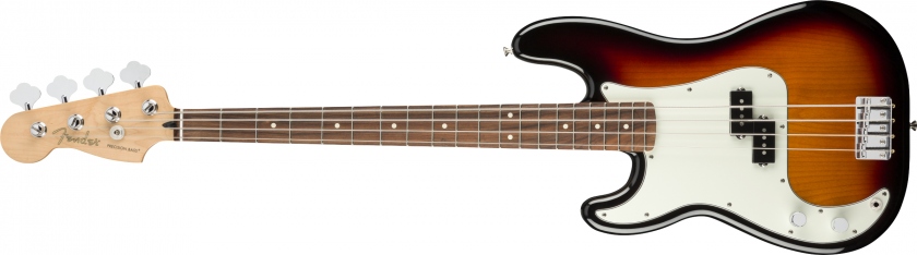 Fender Player Precision Bass® Left-Handed, Pau Ferro Fingerboard, 3-Color Sunburst