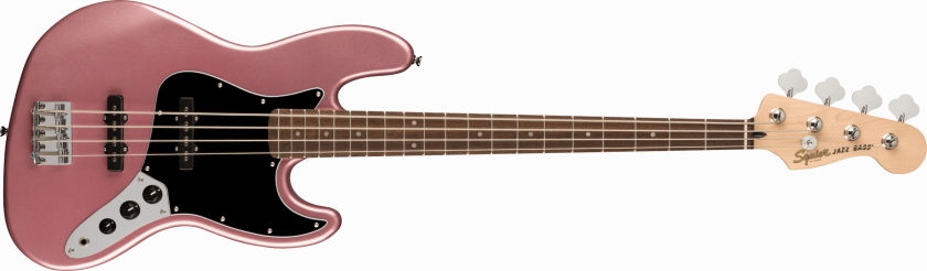 Fender Squier Affinity Series Jazz Bass Laurel Fingerboard Black Pickguard Burgundy Mist