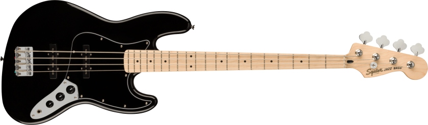 Fender Squier Affinity Series Jazz Bass Maple Fingerboard Black Pickguard Black