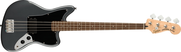 Fender Squier Affinity Series™ Jaguar Bass H Laurel Fingerboard Black Pickguard Charcoal Frost Metallic