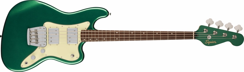 Fender Squier Paranormal Rascal Bass HH Laurel Fingerboard Mint Pickguard Sherwood Green