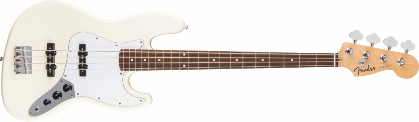 Fender Standard Jazz Bass LF White Pickguard Olympic White